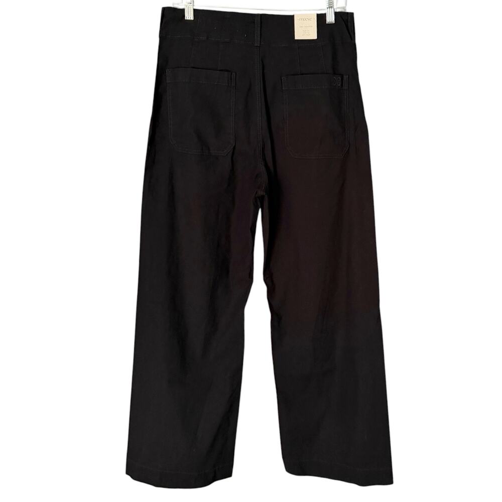 Maeve The Colette High-Rise Wide-Leg Full Length Pants Women's 31 Black NEW - Picture 5 of 8